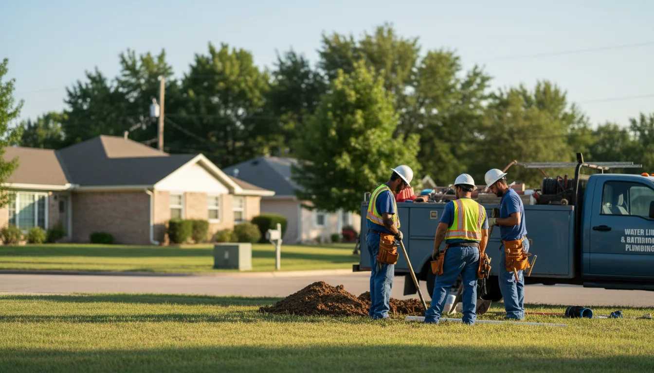 Residential water line and bathroom plumbing service in Granby, CT